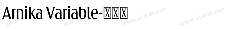 Arnika Variable字体转换
